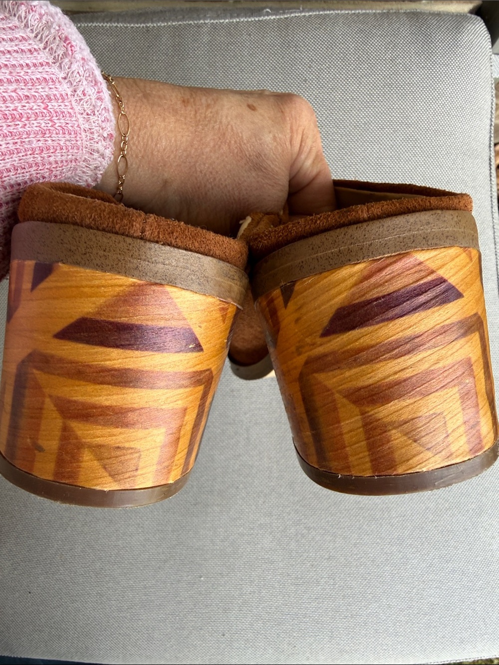 Sole Society Brown Suede Open-Toe Block Heel Mules - Picture 6 of 9